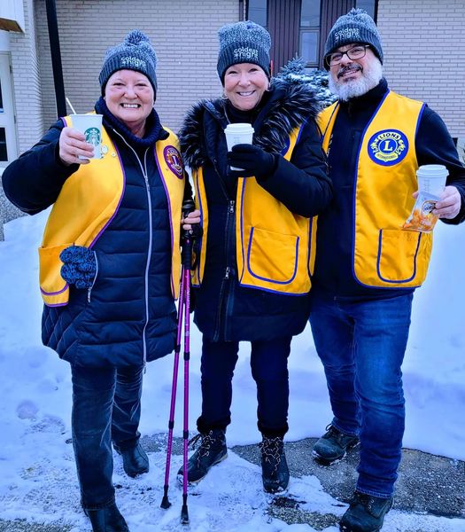 Ayr Lions Club Members after Coldest Night of the Year walk in February 2023